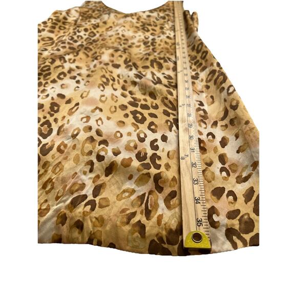 Blushe Impressions Shift Dress Womens Size 14 100% Silk Leopard Print Sleeveless - Picture 7 of 10